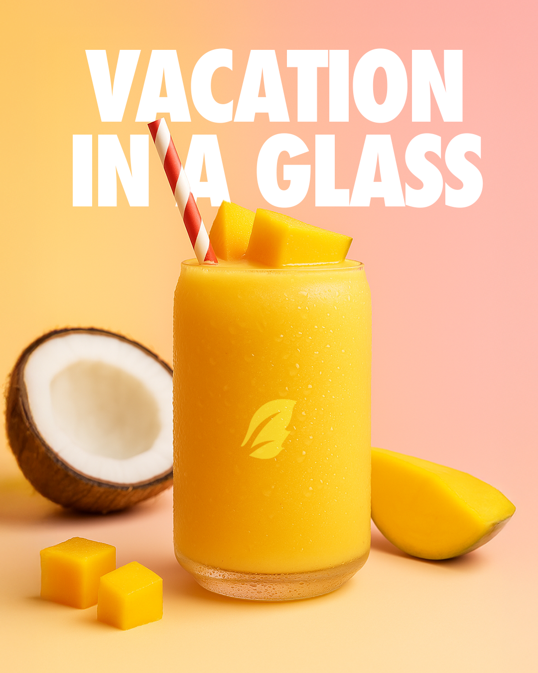 Mango Coconut Smoothie by Poptopia: Tropical Bliss in a Sachet