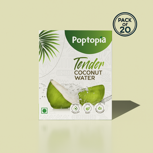 Poptopia Tender Coconut Water Powder Pack of 20 = 220gms = 4L
